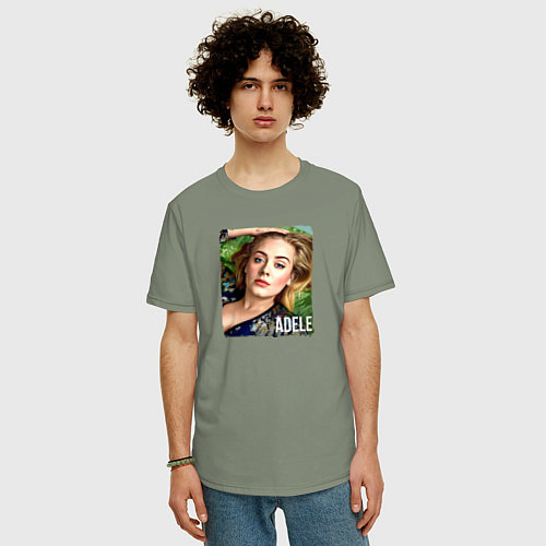 Мужская футболка оверсайз Adele / Авокадо – фото 3