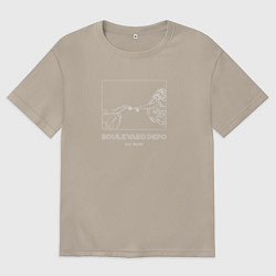 Футболка оверсайз мужская BOULEVARD DEPO OLD BLOOD, цвет: миндальный