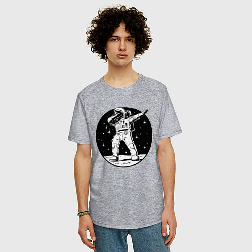 Мужская футболка оверсайз Space Dab / Меланж – фото 3