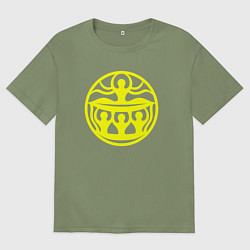 Футболка оверсайз мужская Новая Правда Зов Ада, цвет: авокадо