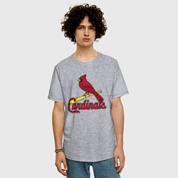 Футболка оверсайз мужская St Louis Cardinals - baseball team, цвет: меланж — фото 2