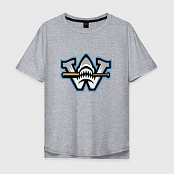 Футболка оверсайз мужская Wilmington sharks - baseball team, цвет: меланж