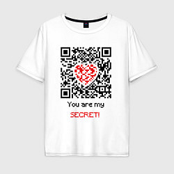 Футболка оверсайз мужская QR-Love, цвет: белый