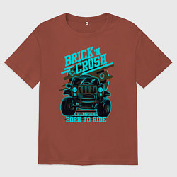 Футболка оверсайз мужская Авто чемпион дорог, цвет: кирпичный