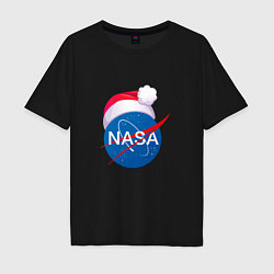 Футболка оверсайз мужская NASA NEW YEAR 2022, цвет: черный