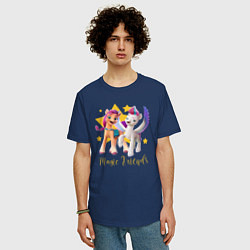 Футболка оверсайз мужская Magic Pony Friends, цвет: тёмно-синий — фото 2