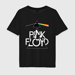 Футболка оверсайз мужская PINK FLOYD LOGO ПИНК ФЛОЙД, цвет: черный