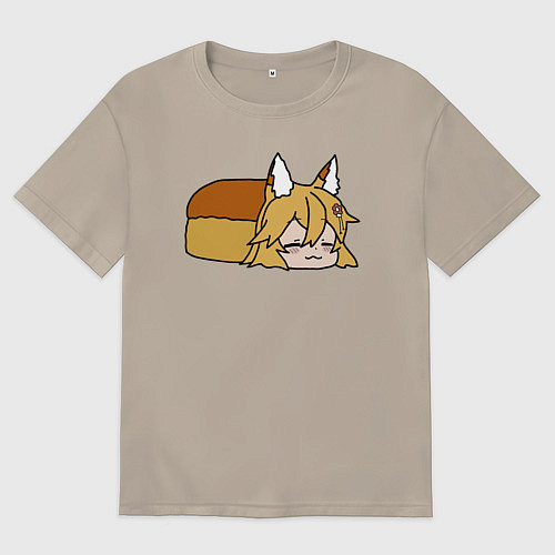 Мужская футболка оверсайз Сенко хлеб / Миндальный – фото 1