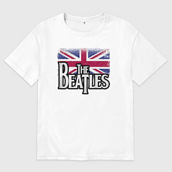 Футболка оверсайз мужская The Beatles Great Britain Битлз, цвет: белый