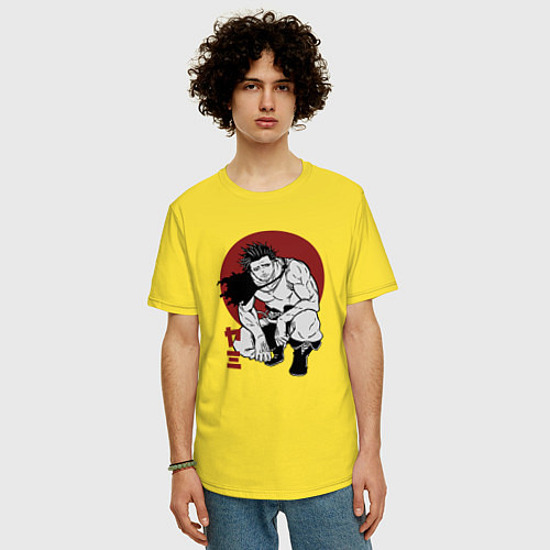 Мужская футболка оверсайз Ями Бог Разрушений / Желтый – фото 3