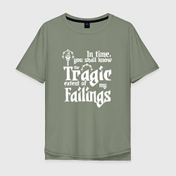 Футболка оверсайз мужская DARKEST DUNGEON LOGO WHITE, цвет: авокадо