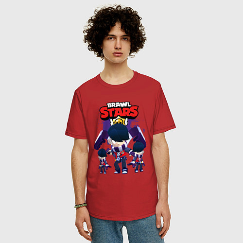 Мужская футболка оверсайз EDGAR EPIC HERO BRAWL STARS / Красный – фото 3