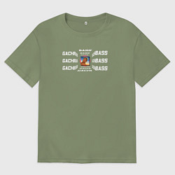 Футболка оверсайз мужская Gachi Bass, цвет: авокадо