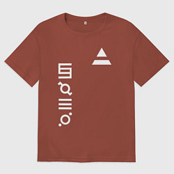 Футболка оверсайз мужская 30 секунд до марса лого, цвет: кирпичный