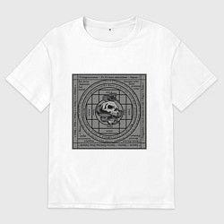 Футболка оверсайз мужская Demon stamp, цвет: белый