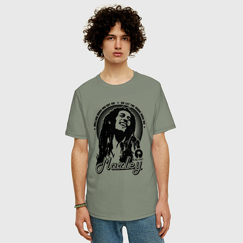 Мужская футболка оверсайз Боб / Авокадо – фото 3