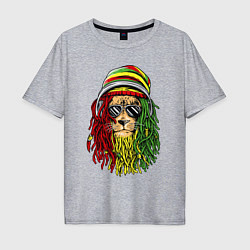 Футболка оверсайз мужская Rasta lioN, цвет: меланж