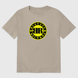 Футболка оверсайз мужская 9 грамм: Logo Bustazz Records, цвет: миндальный