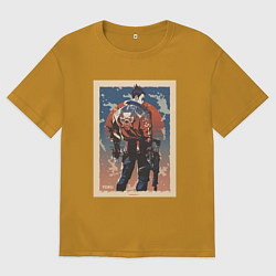 Футболка оверсайз мужская Yoru art, цвет: горчичный