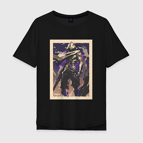 Мужская футболка оверсайз Omen art / Черный – фото 1