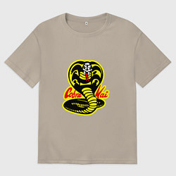 Мужская футболка оверсайз Кобра кай лого