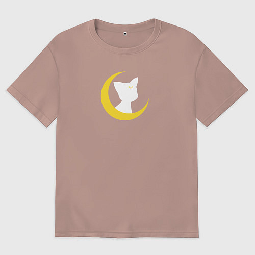 Мужская футболка оверсайз Артемис для Луны / Пыльно-розовый – фото 1