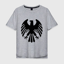 Футболка оверсайз мужская Немецкий гербовый орёл, цвет: меланж