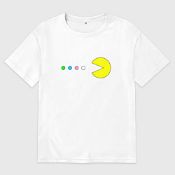 Футболка оверсайз мужская Pac - man Для пары, цвет: белый