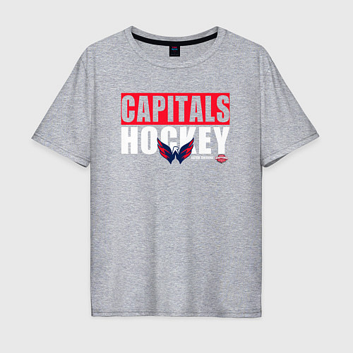 Мужская футболка оверсайз Вашингтон Кэпиталз НХЛ / Меланж – фото 1