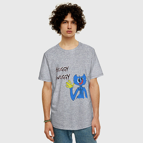 Мужская футболка оверсайз Хагги Poppy Playtime / Меланж – фото 3