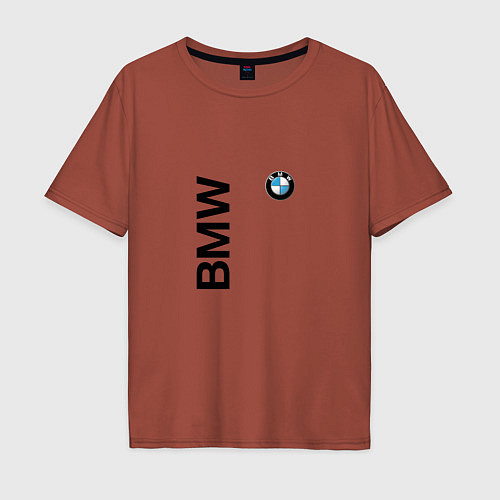 Мужская футболка оверсайз BMW ато супер / Кирпичный – фото 1
