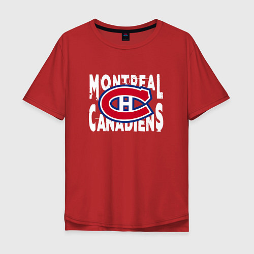 Мужская футболка оверсайз Монреаль Канадиенс, Montreal Canadiens / Красный – фото 1