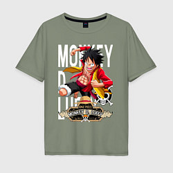 Мужская футболка оверсайз One Piece Monkey Большой Куш Манки