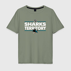 Мужская футболка оверсайз SHARKS TERRITORY САН-ХОСЕ ШАРКС