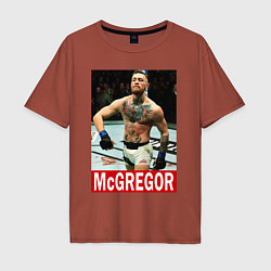 Футболка оверсайз мужская Конор МакГрегор McGregor, цвет: кирпичный