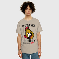 Футболка оверсайз мужская OTTAWA SENATORS ОТТАВА СЕНАТОРЗ, цвет: миндальный — фото 2