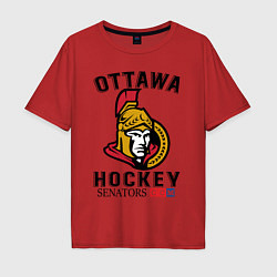 Футболка оверсайз мужская OTTAWA SENATORS ОТТАВА СЕНАТОРЗ, цвет: красный