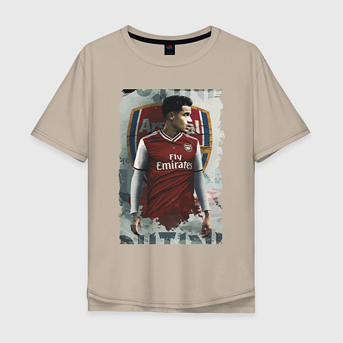 Мужская футболка оверсайз Arsenal, England / Миндальный – фото 1