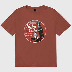 Футболка оверсайз мужская Nuka Cola Ice Cold Retro, цвет: кирпичный