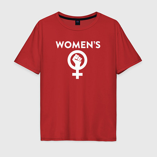 Мужская футболка оверсайз Женщины вперед / Красный – фото 1