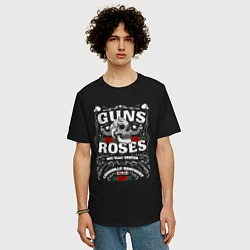 Футболка оверсайз мужская GUNS N ROSES РОК, цвет: черный — фото 2