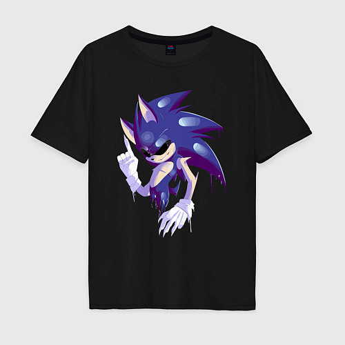 Мужская футболка оверсайз Sonic Exe Sketch / Черный – фото 1