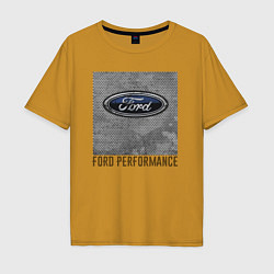 Футболка оверсайз мужская Ford Performance, цвет: горчичный