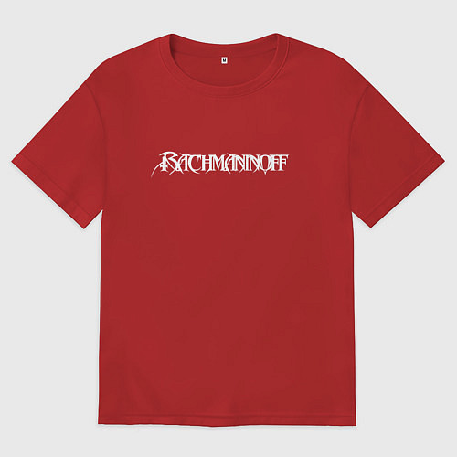 Мужская футболка оверсайз Рахманинов Белый / Красный – фото 1