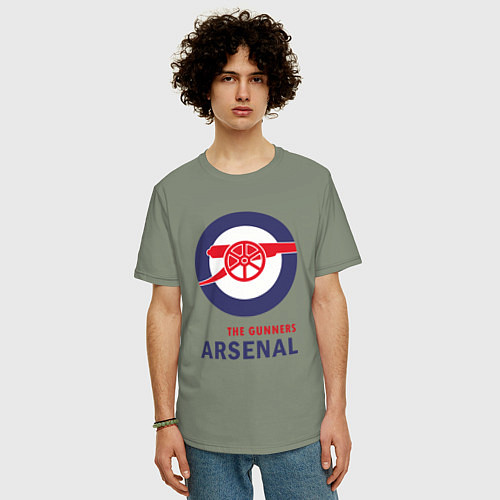 Мужская футболка оверсайз Arsenal The Gunners / Авокадо – фото 3