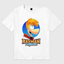 Футболка оверсайз мужская Веселый Rayman, цвет: белый