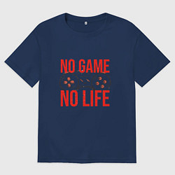 Футболка оверсайз мужская No game no life, цвет: тёмно-синий