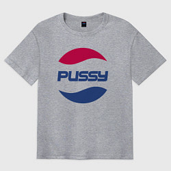 Футболка оверсайз мужская Pepsi Pussy, цвет: меланж