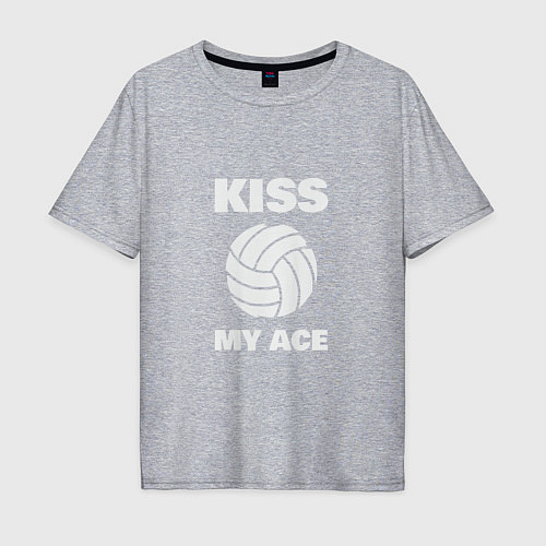 Мужская футболка оверсайз Kiss - My Ace / Меланж – фото 1