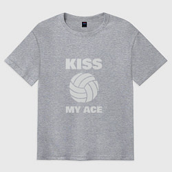 Футболка оверсайз мужская Kiss - My Ace, цвет: меланж